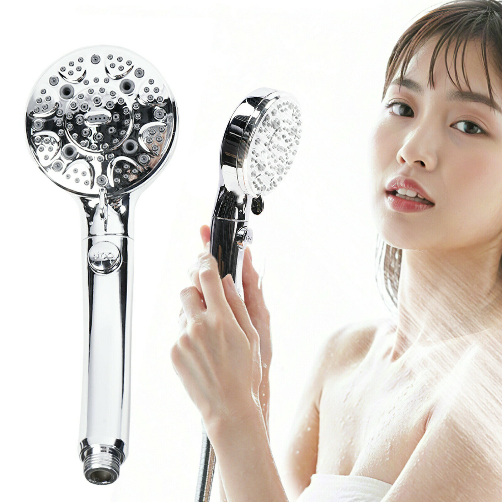 Rakuten - 【2026年モデル】ファインバブル 9段階モード【約90% 節水 効果 美肌】シャワーヘッド マイクロナノバブル 手元止水 増圧 塩素除去 節水 ウルトラファインバブル 水圧 強い 低水圧用 美容