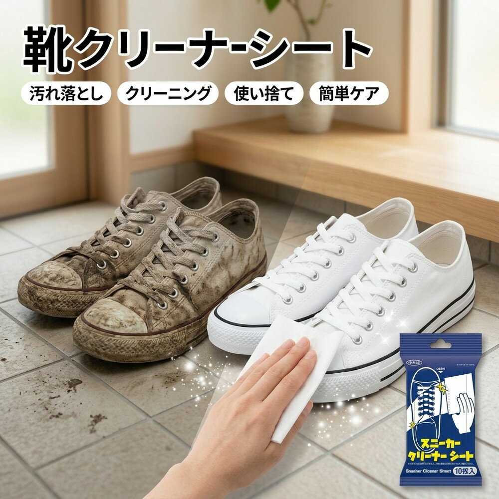 Rakuten - 【2026年モデル】複数購入で最大50%OFF 便利！靴クリーナーシート スニーカークリーナーシート 汚れ落としシート クリーニングシート シューズクリーナー 使い捨て 簡単ケア スニ