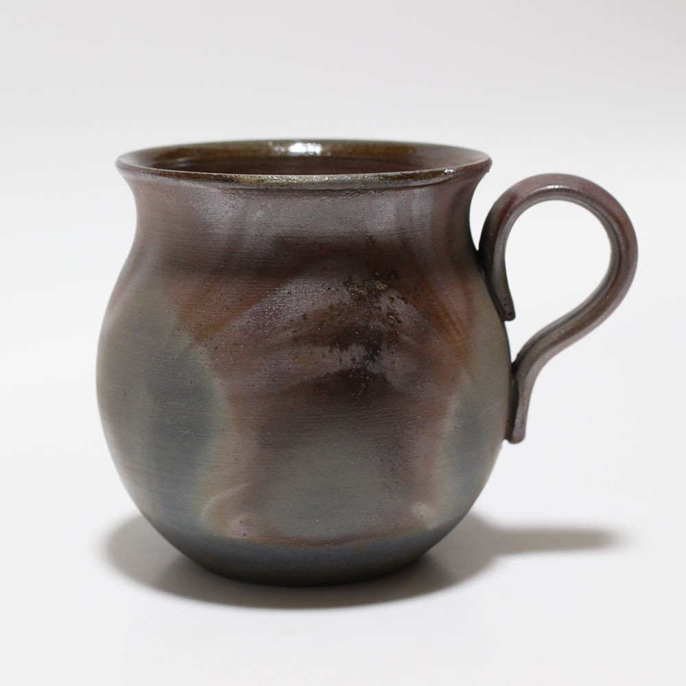 高木 純 作 桟切 さんぎり 丸コーヒーカップ 最大径7.5cm×高7.5cm 化粧箱入 ギフト 備前焼 岡山県