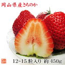 フルーツ ギフト 岡山県産 さちのか 12〜15粒 約450g 化粧箱入 苺 いちご イチゴ