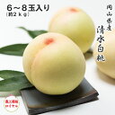 2025 お中元 岡山県産 清水白桃 6〜8玉 約2kg 最上等級 ロイヤル 光センサー選果 化粧箱入り 桃 フルーツ 白桃 ギフト プレゼント 7月下旬頃より...