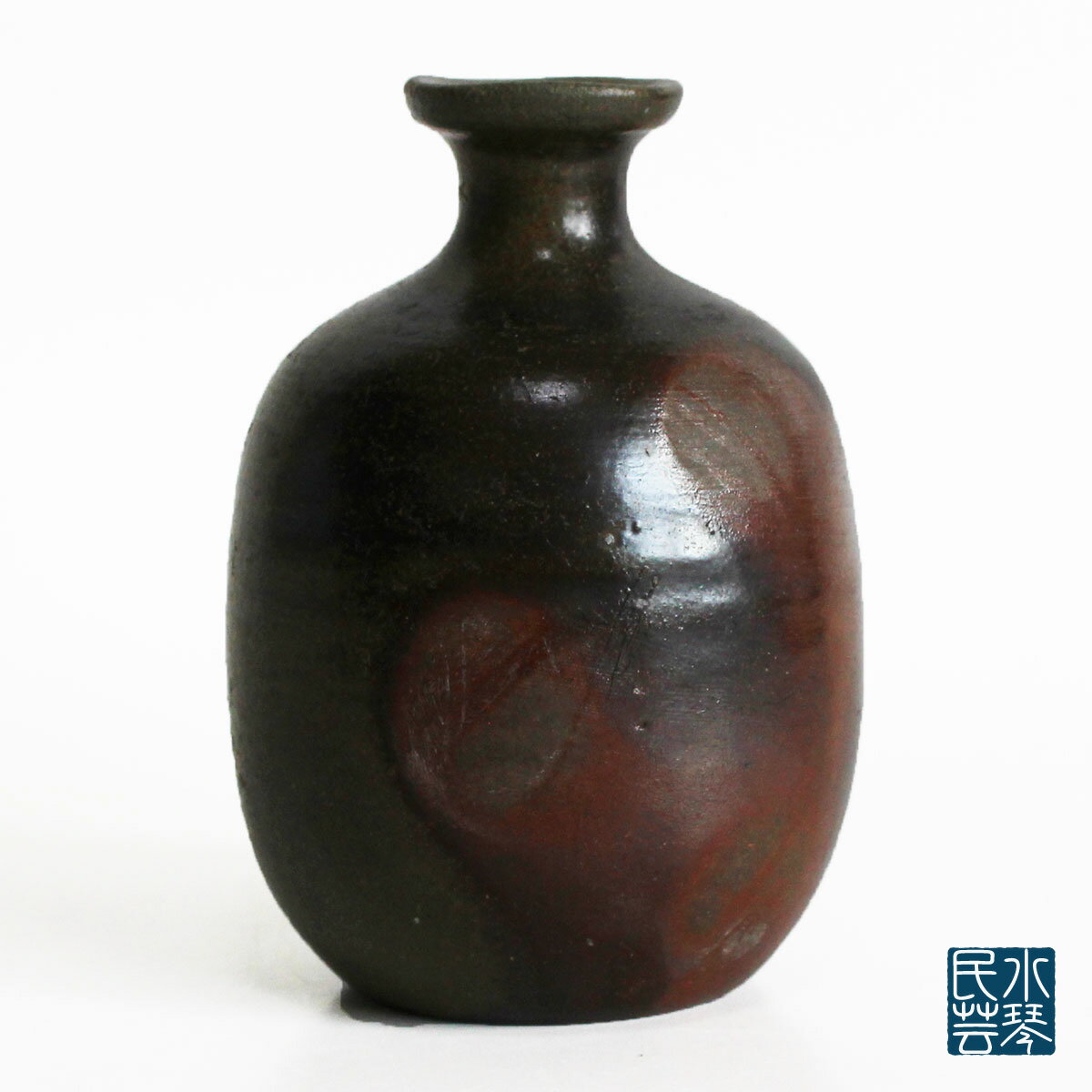 備前焼 桟切 徳利 2合 森本直之 作 8.5cm×12.5cm 化粧箱入り さんぎり 酒器 ギフト 岡山県