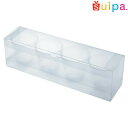 ■PPボックス 66SD 4個用(仕切り付) 5個 ※カップ別売り【半透明 プラスチックボックス プラスチック箱】
