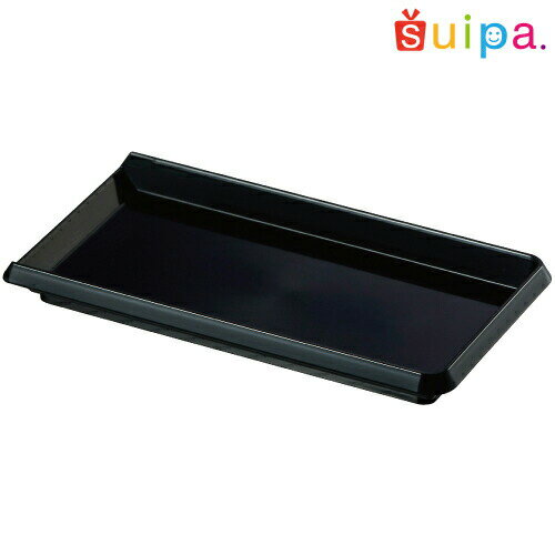 【送料無料】【ケーキトレー　プラスチックトレー】PS 80×40 長角トレー 黒　1,200個【インジェクショントレー　プラスチックのケーキトレー】のサムネイル