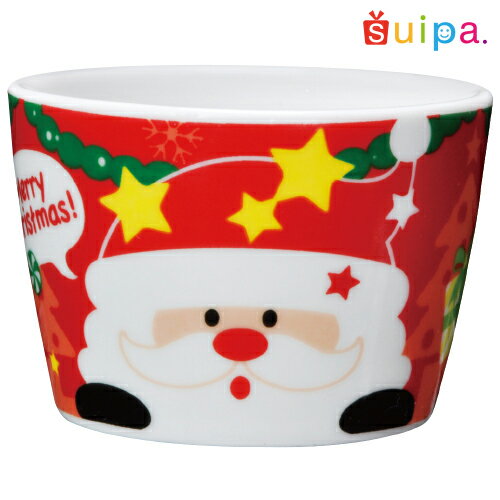 【陶器】ラウンドカップ　パーティーサンタ　1個【クリスマス　サンタ】