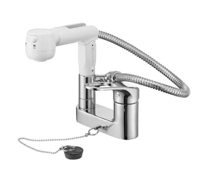 SANEI シングルスプレー混合栓 K37100R-W