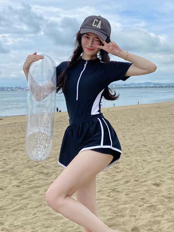 水着 レディース スクール水着 女の子 セパレート インナーがくっついた 水着 インナーパンツ付き 半袖 UVカット UPF50+ 女子 スクール 水着 日焼け止め 送料無料 子供水着 着痩せ キッズ水着 女の子水着 学校用水着 プール ビーチ 旅行 バカンス サーフィン