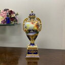 【中古】オールドノリタケ 陶器 壷 小さめ 秋の景色