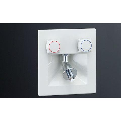 LIXIL・INAX　樹脂配管用緊急止水弁付埋込2ハンドル混合水栓　SF-8RQ-DS