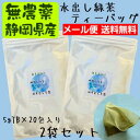 無農薬煎茶の『水出しティーバッグ』5g×20包 2袋セット ★☆【無添加】【静岡産】【送料無料】