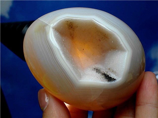 天然アゲート（メノウ 瑪瑙）卵型原石 AAA級  送料無料  289Y02/BYT3Y3