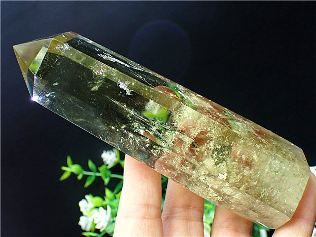 シトリンクォーツ 六角柱 原石【送料無料】 パワーストーン 天然石 商売繁盛 金運 313D06B/BYTH186D2