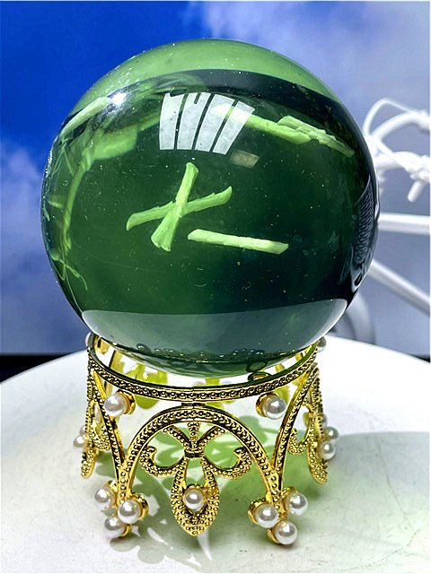 雪花オブシディアン丸玉  送料無料 69Z04/B88Z1