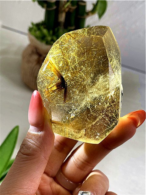 ゴールドルチルクォーツ原石 天然石 金運  送料無料 340P11D/YT7P3