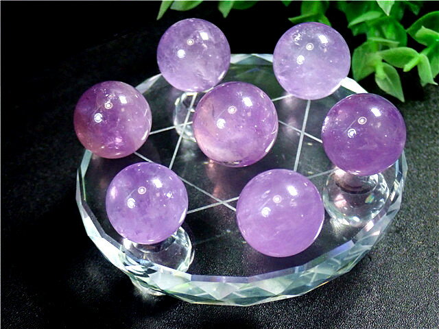 アメジスト 丸玉七星陣 パワーストーン 家庭円満 【送料無料】天然石180G7-42G24D