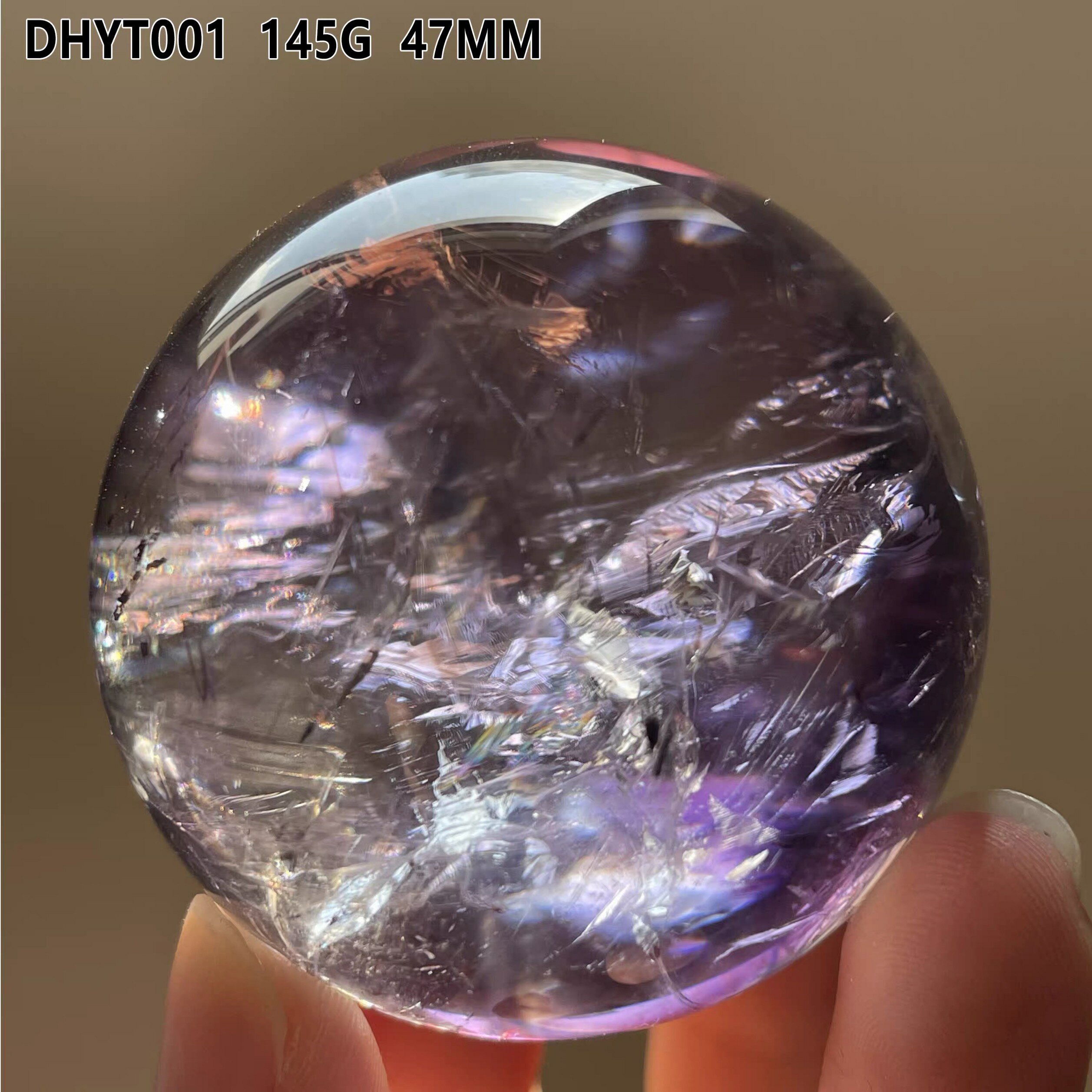 アメジスト丸玉 送料無料 天然石～愛の守護石  台座 付き YS/YT001/43...