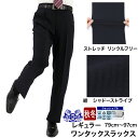 スラックス ビジネス ウォッシャブル メンズパンツ ワンタック 紺 シャドー ストライプ ストレッチ 防シワ 即日出荷 秋冬 春 洗える 家庭洗濯 すべり止め付...