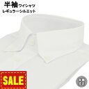 ワイシャツ Yシャツ 半袖ワイシャツ 形態安定 サマー クールビズ レギュラーシルエット ボタンダウンカラー 39Y162-39