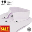 ワイシャツ Yシャツ 半袖ワイシャツ 形態安定 サマー クールビズ レギュラーシルエット ボタンダウンカラー 39Y166-27