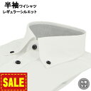 ワイシャツ Yシャツ 半袖ワイシャツ 形態安定 サマー クールビズ レギュラーシルエット ボタンダウンカラー 39Y168-29