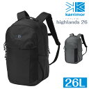 \マラソン期間中最大P22倍/ カリマー バッグ リュックサック バックパック デイパック karrimor ハイランズ 26 26L B4 A4 メンズ レデ...