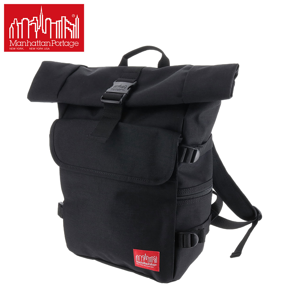 Rakuten - ＼6/25限定 最大P24倍／ マンハッタンポーテージ Manhattan Portage リュックサック デイパック ロールトップ シルバーカップバックパックJR mp1236jr ブラック メンズ レディース P10倍 送料無料 誕生日プレゼント ギフト プレゼント ラッピング無料