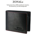 \マラソン期間中最大P22倍/ ゾナール ZONALe 二つ折り財布 折財布 ROSSO ロッソ メンズ レディース ポイント10倍 送料無料 誕生日プレゼント...