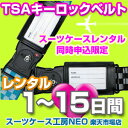 スーツケースベルト 【レンタル】TSAロック搭載スーツケースベルト(1?15日間)スーツケースレンタル同時申込限定旅行小物 小物レンタル!海外旅行! ★!【fy16REN07】【YDKG-td】