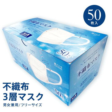 【平日15時、土日祝12時まで即日発送！】マスク 在庫あり 50枚入 大人用マスク 使い捨て 3層高密度 不織布フィルター構造 男性にも女性にも ノーズフィットワイヤー 想ごころ （平日15時、土日祝12時までに決済確認が取れたご注文分は即日出荷！）