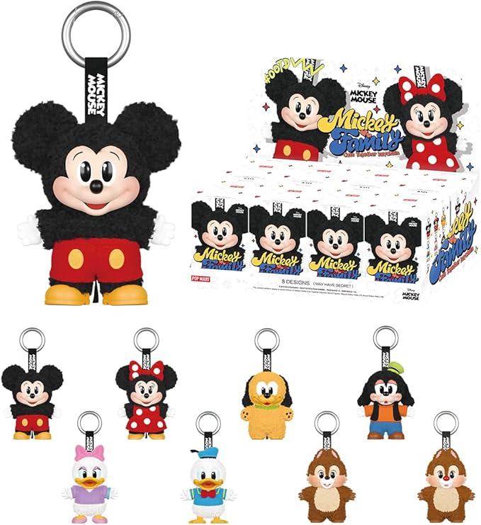正規品 POP MART DISNEY ミッキーファミリー キュート トゥギャザー シリーズ ぬいぐるみキーチェーン【ピース】のサムネイル