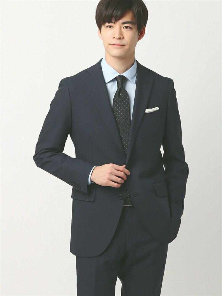 スーツ 2つボタン シャークスキン CH22 ブルー系 スーツスクエア 形態安定 ウォッシャブル ストレッチ 防シワ ビジネス タイト スリム メンズ シングル ノータック テーパード 洗える 伸びる オールシーズン 春夏 秋冬 通年 防シワ オフィス ベーシック