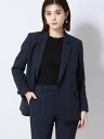 WEB限定 ダブルブレストジャケット ウォッシャブル ストレッチ ポリエステルトロピカル 無地 ネイビー系 ホワイト スーツスクエア