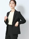 レディース 女性用 ジャケット 洗える ウォッシャブル 抗菌 防臭 NOIEギャバ ストレッチ 無地 ホワイト スーツスクエア ブラック 黒 ネイビー 紺 ピンク オフィスカジュアル 仕事用