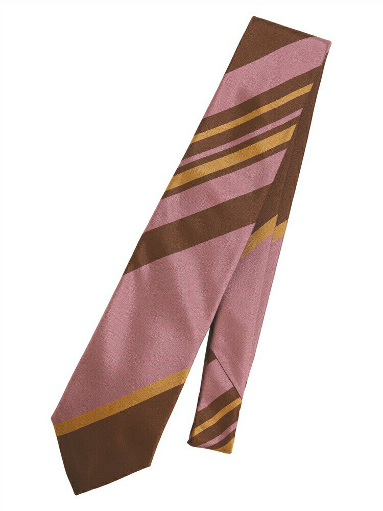 ネクタイ メンズ Fabric by ITALY シルク ストライプ ボルドー系 ユニバーサルランゲージ スーツスクエア