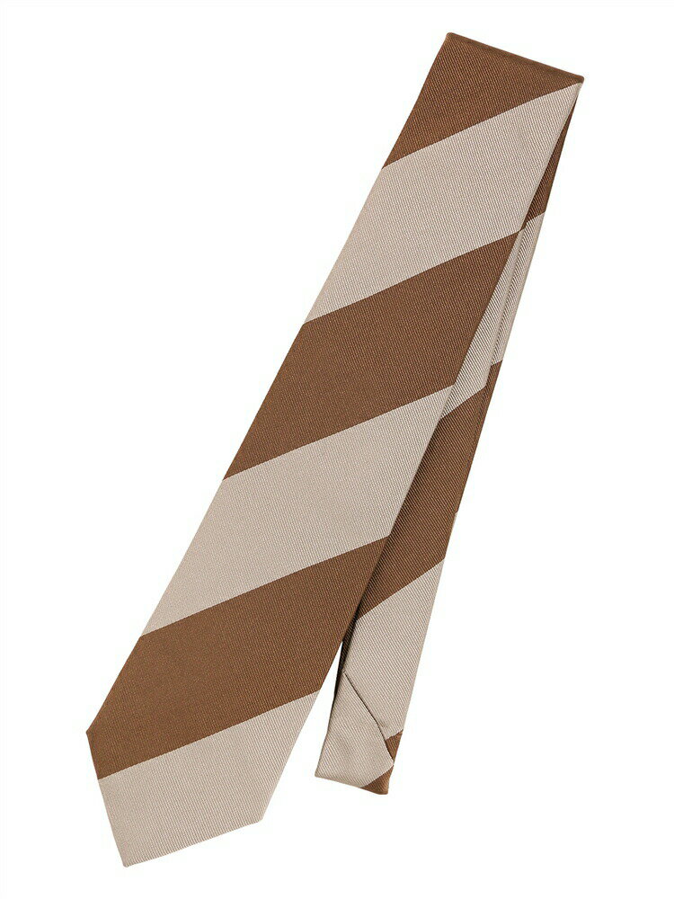 ネクタイ メンズ fiorio シルク ストライプ ベージュ系 ユニバーサルランゲージ スーツスクエア