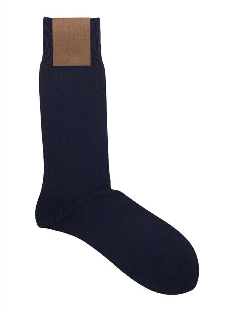 ソックス メンズ フリーサイズ 無地ネイビー スーツスクエア