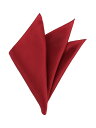 シルク100% シルクポケットチーフ レッド 赤 無地 シック 光沢 透け感 上品 冠婚葬祭 フォーマル セレモニー 結婚式 パーティー スーツスクエア