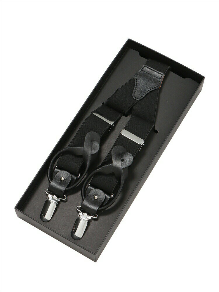 2WAYサスペンダー ブラック ユニバーサルランゲージ スーツスクエア