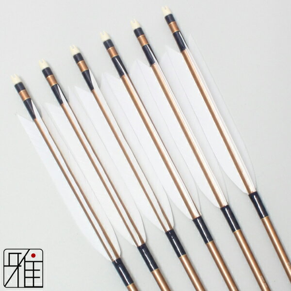 弓道 矢 ジュラルミン矢 6本組ターキー白羽 1913シャフト茶矧糸:紺系 【送料無料】翠山弓具店 suizanすいざんきゅうぐてん 【YA19282】