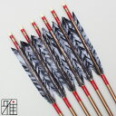 弓道 矢 ジュラルミン矢 6本組ターキー差斑染羽 1913シャフト茶矧糸:赤系 【送料無料】翠山弓具店 suizanすいざんきゅうぐてん 【YA19438】