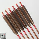 弓道 矢 ハヤブサ カーボン矢 6本組黒手羽 7622シャフト矧糸:赤系 【送料無料】翠山弓具店 suizanすいざんきゅうぐてん 【YA76083】