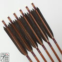 弓道 矢 ハヤブサ カーボン矢 6本組黒手羽 8025シャフト矧糸:茶系 【送料無料】翠山弓具店 suizanすいざんきゅうぐてん 【YA80070】
