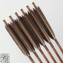 弓道 矢 ハヤブサ カーボン矢 6本組黒手羽 8025シャフト矧糸:茶系 【送料無料】翠山弓具店 suizanすいざんきゅうぐてん 【YA80071】