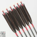 弓道 矢 SY カーボン矢 6本組黒手羽 SYB7020シャフト矧糸:赤系 【送料無料】翠山弓具店 suizanすいざんきゅうぐてん 【YA70117】