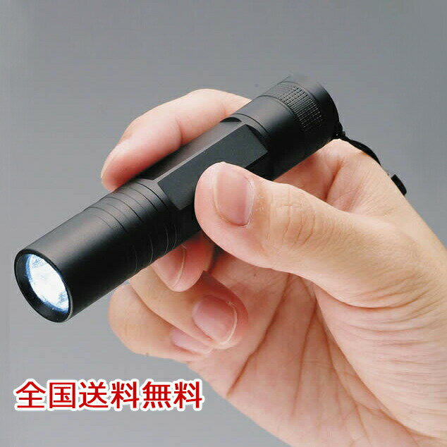 【ポイント10倍】1LED ecoミニトーチ(角形) ブラック
