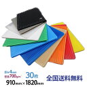 プラダン 40070 4mm厚×910mm×1820mm 700g/m2 30枚入 ダンプラ プラベニヤ ダンプレート サンプライ ミナダン プラスチック段ボー...