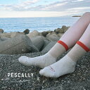 高機能靴下 PESCALLY 和紙パイル ショートソックス 23-25cm レディース 夏 涼しい 蒸れない 吸水速乾 消臭 通気性 ずれ ない アウトドア 旅行 スポーツ プレゼント おしゃれ 日本製 ブランド 高級 靴下 ペスカリー