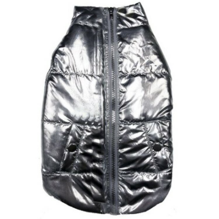 犬用 メタリック ダウン コートジャンパー