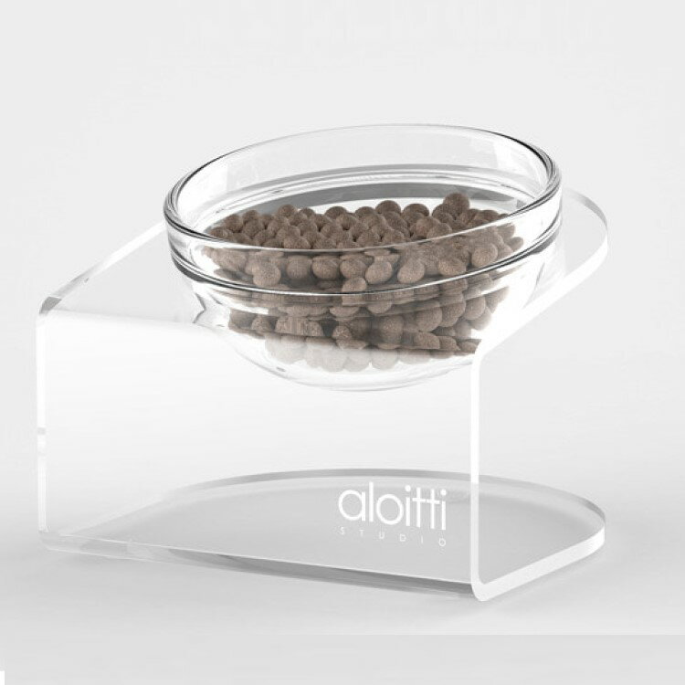 ペット用テーブル　クリアガラスボール　アクリル台　Sサイズ