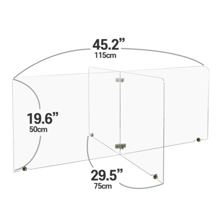 【IDK】4人用クロスパーテーション 【長さ1150mm 幅750mm 高さ500mm 】ウイルス 対...